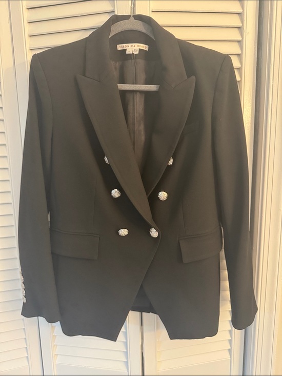 Veronica Beard Jackets & Blazers - Veronica Beard Black Double-Breasted Blazer with Silver Buttons